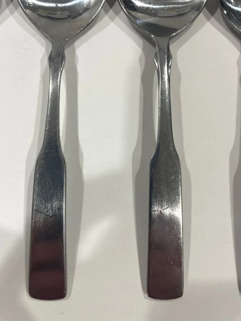 VTG 6 Oneida Royal Provencial 56 Silver Plate Soup Spoons Fiddler Pattern MCM